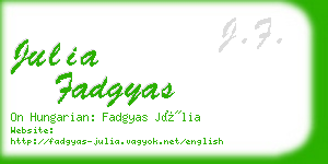 julia fadgyas business card